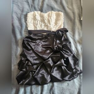 Elegant Black and White Women's Dress